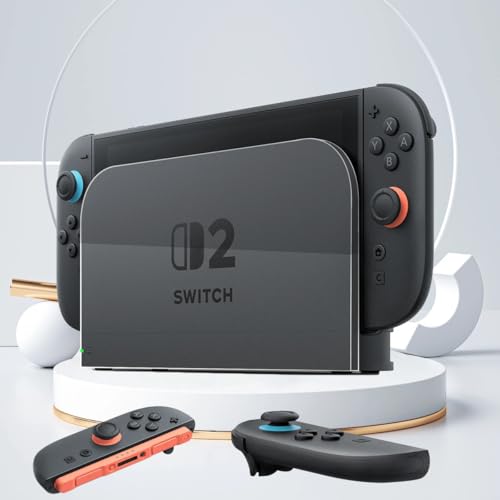 Switch 2 Dock Cover, Custom Faceplate Cover for Nintendo Switch 2 Charging Docking Station Scratch-Resistant & Abrasion-Resistant Hard PC Shell Protector, Transparent - color: Clear