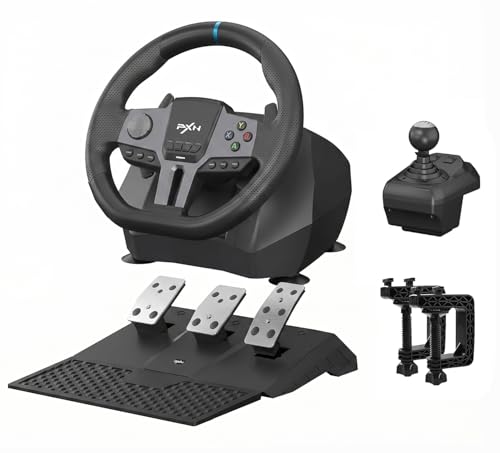 PXN V9Gen2 Racing Wheel with Pedals and Shifter 270/900 Degree Gaming steering Wheel for PC,PS4,PS3,Xbox One, Xbox Series X/S,N-Switch (NOT Support Mac/PS5)