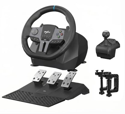 PXN V9Gen2 Racing Wheel with Pedals and Shifter 270/900 Degree Gaming steering Wheel for PC,PS4,PS3,Xbox One, Xbox Series X/S,N-Switch (NOT Support Mac/PS5)