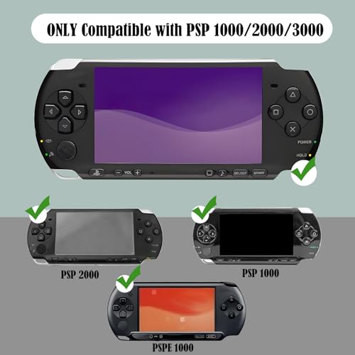 JDGPOKOO 4 in 1 Accessories Kit for PSP 1000/2000/3000, Carrying Case for PSP 1000 2000 3000, 2 Set Screen Protectors and Charging&Date Cable, Compatible with PlayStation Portable 1000/2000/3000 ONLY - size: 4 in 1 psp 1000/2000/3000