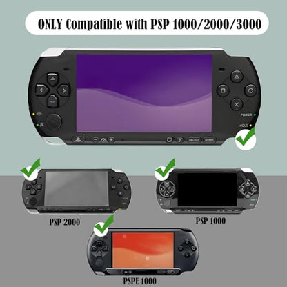 JDGPOKOO 4 in 1 Accessories Kit for PSP 1000/2000/3000, Carrying Case for PSP 1000 2000 3000, 2 Set Screen Protectors and Charging&Date Cable, Compatible with PlayStation Portable 1000/2000/3000 ONLY - size: 4 in 1 psp 1000/2000/3000