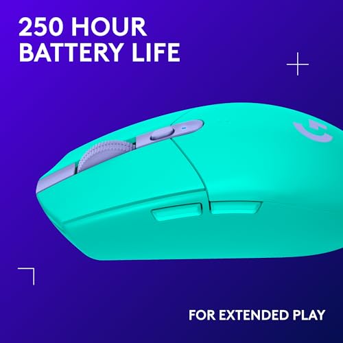 Logitech G305 Lightspeed Wireless Gaming Mouse - Mint | 12,000 DPI, Lightweight, 6 Programmable Buttons, 250h Battery, On-Board Memory, Compatible with PC and Mac - color: Mint, style: Classic