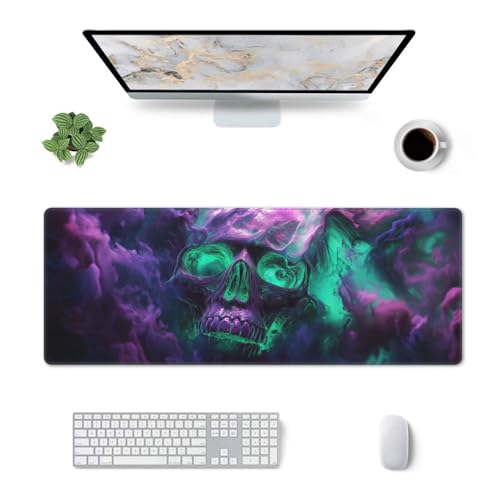 Horror Skull Mouse Pad XL Large Mousepad Non Slip Rubber Base Desk Mat for Laptop Computer Gaming 31.5" X 12" - color: Horror Skull