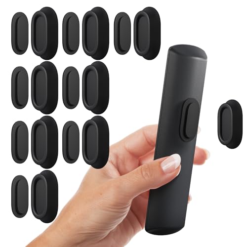 8 Pack Magnetic Remote Control Holder Wall Mount, Upgraded Silicone Remote Control Organizer Strong Adhesive TV Remote Charger Holder Caddy Back of TV (Black) - color: Black-8Pcs