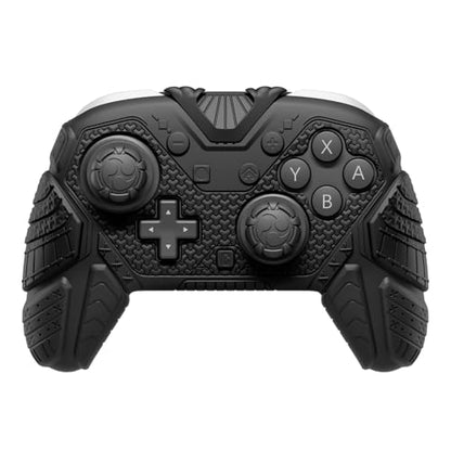 PlayVital for Nintendo Switch 2 Pro Controller Skin Cover – Samurai Armor Edition Silicone Case for Switch 2 Pro Controller with Back Button Caps & Thumb Grip & Sticker, Shockproof - Black - color: Black