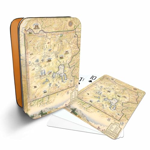 Xplorer Maps Yellowstone National Park Map Standard 52-Deck Playing Cards - Official Vegas Poker Size - color: Yellowstone National Park