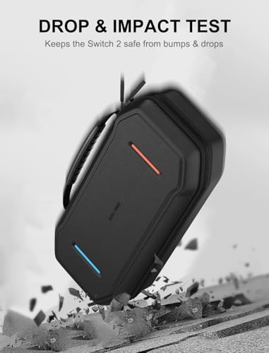 JUSPRO Carrying Case for Nintendo Switch 2, Hard Shell Travel Case with Large Storage for Console & Accessories