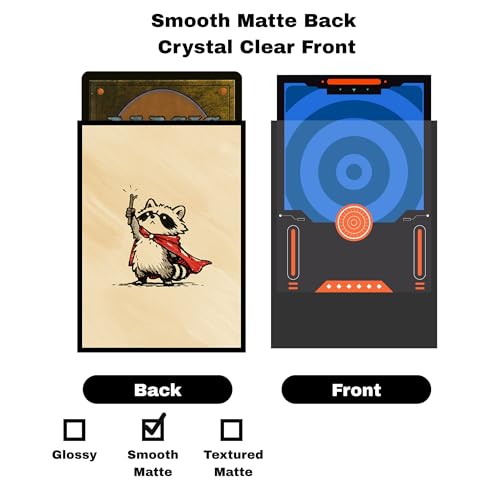 Trading Card Sleeves – 100 Count – Smooth Matte Art Back & Clear Front (66 x 92 mm) – Fits Standard Cards, MTG, Sports & Collector Decks - Little Red Bandit