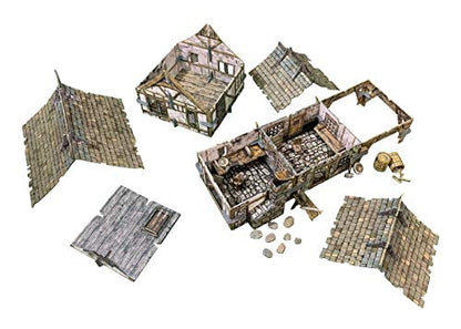 Battle Systems – Modular Fantasy Scenery – Perfect for Roleplaying and Wargames - Multi Level Tabletop Terrain for 28mm Miniatures – Colour Printed Model Diorama – DND Warhammer (Blacksmith's Forge)
