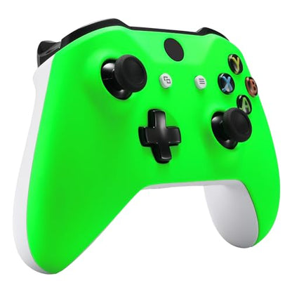 eXtremeRate Neon Green Soft Touch Grip Front Housing Shell Faceplate for Xbox One X S Controller Model 1708 - Controller NOT Included - color: Neon Green