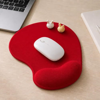 Office Mousepad with Gel Wrist Support - Ergonomic Gaming Desktop Mouse Pad Wrist Rest - Design Gamepad Mat Rubber Base for Laptop Computer -Silicone Non-Slip Special-Textured Surface (06Red) - color: 06Red
