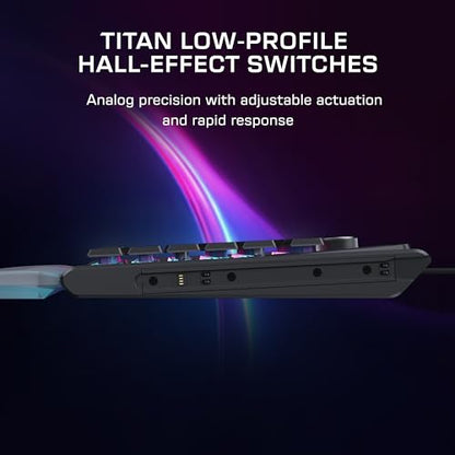 Turtle Beach Command Series KB7 TKL Wired Hall-Effect PC Gaming Keyboard | Touchscreen Command Display, Low-Profile Hall-Effect Switches, Double Shot PBT Keycaps, True 8K Polling, Per Key RGB, Black - style: KB7 Keyboard