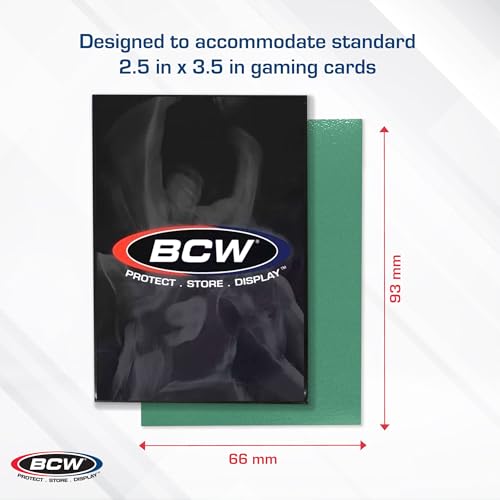 BCW Elite2 Matte Card Sleeves – Seafoam | Anti-Glare Front | Textured Back | Fits Standard 2.5" x 3.5" Cards - 100 Pack - color: Seafoam