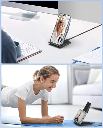 Fast Wireless Charger, [2 Pack] NANAMI Wireless Charging Stand Compatible with iPhone 17/17 Air/17 Pro/17 Pro Max/16/15/14/13, Desktop Nightstand Phone Charger Dock for Galaxy S26/S26+/S25/S24/S23/S22 - color: Black/Black