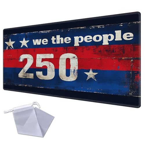 We The People 250 Playmat for TCG Playmat - USA 250th Anniversary Commemorative Edition, 1776-2026 Patriotic Card Game Mat, Anti-Slip Desk Pad Large Gaming Playmat Compatible with MTG - color: We the People 250, size: 35" x 20" Regular