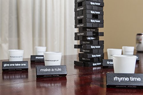 ShouldWeDrinkTonight Tipsy Tower Ultimate Drink Tower Stack Party Game – The Tipsy Tumbling Tower Ice Breaker Game - 54 Blocks with 35+ Drunk Rules and Games. Hilarious Combo of Classic and Modern!
