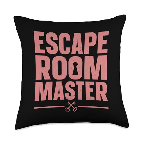 Funny Escape Room Art for Men Women Escape Game Escape Room Throw Pillow - size: 18x18