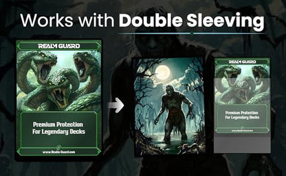 (Zombie V2) 100% Hand-Drawn 100ct Textured Matte TCG/MTG Card Art Sleeves by Realm Guard - style: Graphene