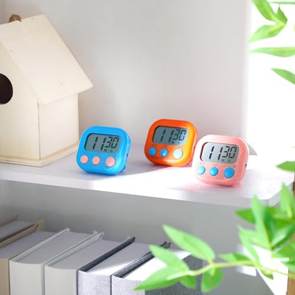 Weewooday 30 Pcs Large Classroom Timers, Magnetic Digital Kitchen Timer Bulk, Loud Alarm Electronic Countdown Stopwatch Multifunction for Classroom Office Cooking Baking Teacher Lab Gym (10 Colors) - color: 10 Colors