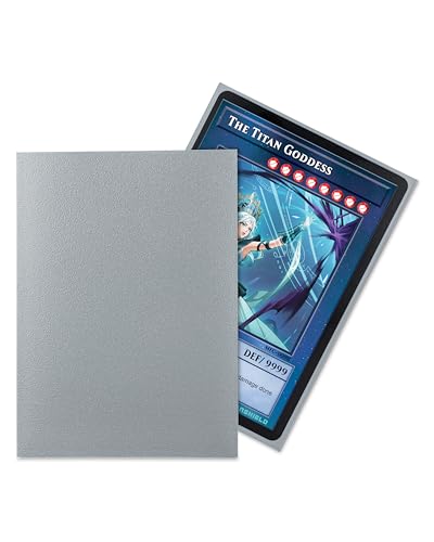 TitanShield (150 Sleeve/Silver) Small Japanese Sized Trading Card Sleeves Deck Protector Compatible with Yu-Gi-Oh!, Cardfight Vanguard & Photocards - color: Silver