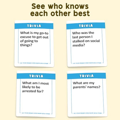 Do Your Friends Even Know Each Other? Fun Party Game for Adults and Teens | See How Well You Know Your Friends in this Who Knows You Best Friends Edition Game for Game Night, the Ultimate Friends Gift