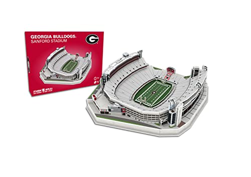 Pro Lion 3D Jigsaw Puzzle of Sanford Stadium Construction Building Kits - 93 Pieces | Georgia Bulldogs Football League Gifts for Boys, Adults, Men & Kids Aged 7+ | Puzzles Games Kit for Creative Fans - style: Georgia Bulldogs
