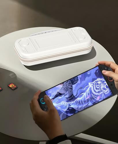Kawaye Switch 2 Case for Switch Game Compatible with Nintendo Switch 2 and Switch/OLED Console, Switch Carrying Case Hard Shell Protective for Nintendo Switch 2 Accessories-White - color: White
