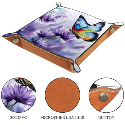 Butterfly Lavender Dice Tray Dice Rolling Tray Folding Dice Holder for Dice Games, Like RPG, DND and Other Table Games - color: Multi 15