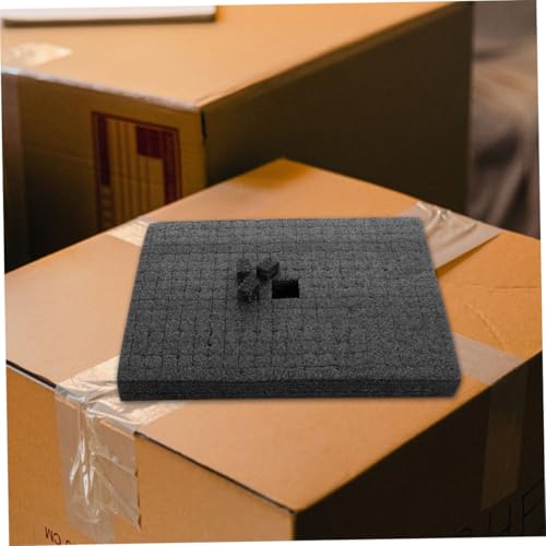 Black Grid Foam Cube Pad 500x300x30mm, Pluckable Foam Insert Sheet for Tool Box, Shipping Packaging, and Game Case Protection Cushion
