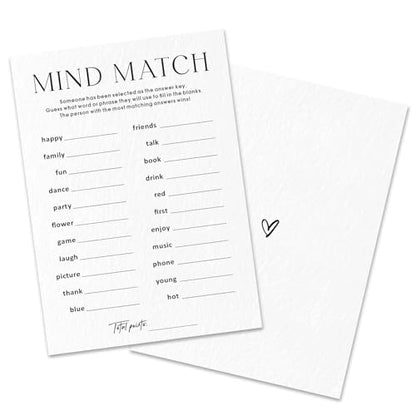Party Games for Adults & Birthday Games for Bachelorette, Office – Mind Match - 30 Pcs Ice Breaking Cards, Add Laughter and Conversation to Any Celebration (5" x 7")- A05 - color: Mind Match
