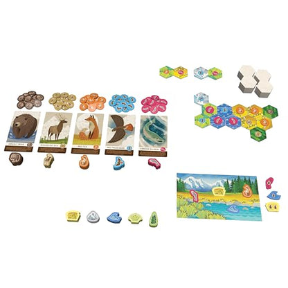 Cascadia Junior, Board Game for Kids Based on the Award-Winning Cascadia | 2-4 Players, Ages 6+, 30 Mins, Teaches Pattern Matching