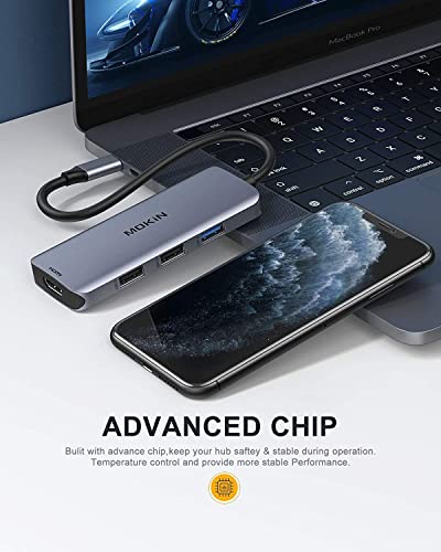 MOKiN USB C Docking Station Dual Monitor 2 HDMI for Dell/Lenovo/HP Laptop | USB C Hub 2 Monitors Dual HDMI 4K@60HZ, 2 HDMI, USB A 3.1/2*USB A 2.0/USB C Charging Port