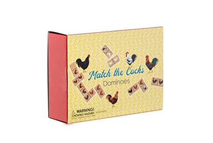 Boxer Gifts Match The Cocks Novelty Dominos Game Set | Funny Rude Secret Santa Gift for Her Wooden Pieces