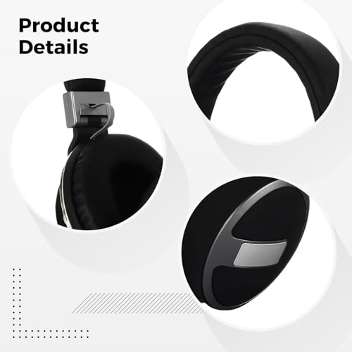 Foldable Headphones with Mic, Wired Wireless Gaming Headset, Open Back Design, Pu Cushions, 1.57 in / 40 Mm Driver, Tf Card Slot, for Pc Mobile