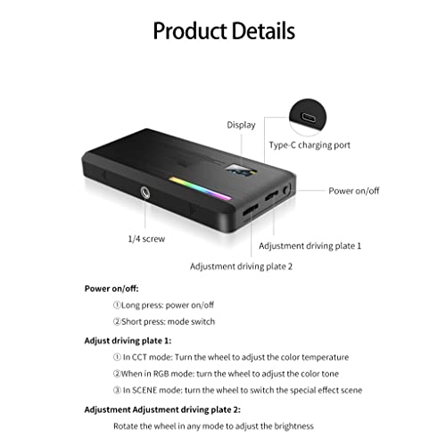 RGB Lampu Video LED 2500K 9000K Dapat Berkedip Ponsel Pintar DSLR Kit Fotografi