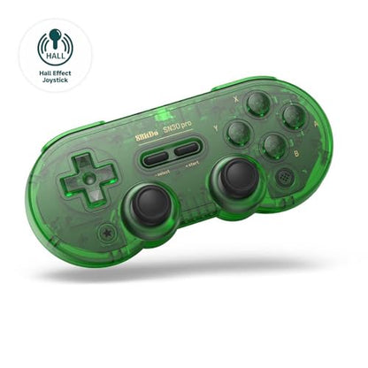 8Bitdo SN30 Pro Bluetooth Controller, Hall Effect Joystick (Jade Green) | Rumble Vibration, Turbo Function, USB-C Cable, Wireless Gamepad for Switch/Switch 2, Windows, Apple, Steam Deck, Raspberry Pi - color: Jade Green