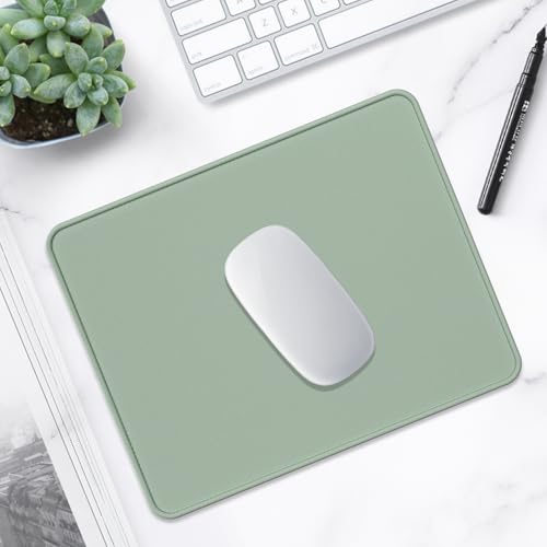 Hsurbtra Mouse Pad, Premium-Textured Square Mousepad 10.2 x 8.3 Inch, Stitched Edge Anti-Slip Waterproof Rubber Pretty Cute Computer Mat for Office Gaming Laptop Women Kids Bean Green - color: Bean Green, size: Square Mousepad (10.2" x 8.3")