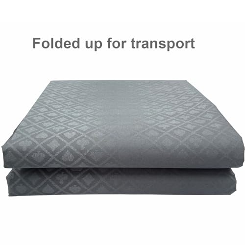 Speed Cloth Poker Table Fabric - 108X60 Inch Section of Casino Card Game Table Felt Top Cover Accessories - Gray - color: Grey