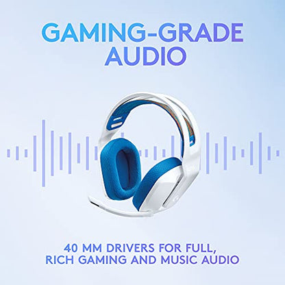 Logitech G335 Wired Gaming Headset with Flip to Mute Microphone - White | Flip to mute mic, 3.5mm audio jack, memory foam earpads, compatible with PC, PlayStation, Xbox, Nintendo Switch/Switch 2 - color: White, style: Wired