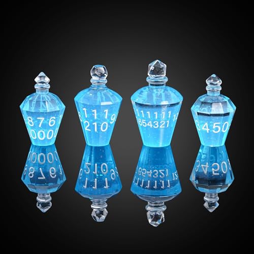 7PCS Potion DND Dice Set,Transparent Sharp Edge Die Set D&D RPG Polyhedral Die,for Dungeons & Dragons, Pathfinder, and TTRPG Roleplaying Games (Blue) - color: Blue