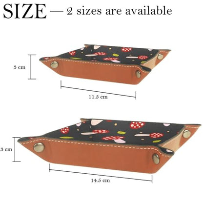 Cartoon Mushrooms Dice Tray PU Leather Dice Rolling Tray Folding Dice Holder for Dice Games, Like RPG, DND and Other Table Games - color: Multi 5