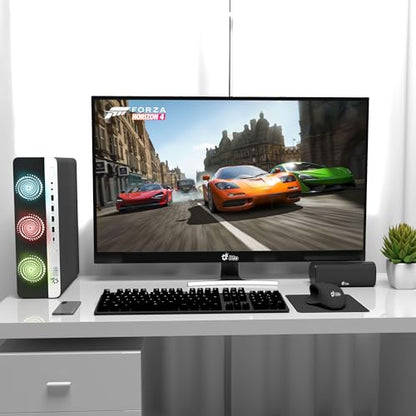HP RGB Gaming Desktop PC Bundle - Intel Core i7 6th Gen, 16GB DDR4 Ram, 1TB SSD, Radeon RX - 550 4GB GDDR5, 24-Inch Monitor - Prebuilt Gaming Computer, RGB Set - Windows 11 Pro (Renewed)