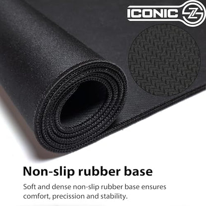 XXL Extended Gaming Mouse Pad/Mat 40"x18"(Black) - Large & Wide Desk Cloth Mousepad - Stitched/Water Proof/Non Slip Base - color: Black, size: XXL 40"x18"