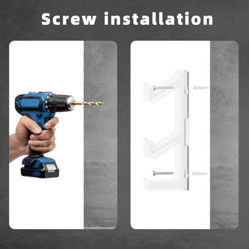 Controller Holder Wall Mount, Dual Game pad Controller & Headphone Hanger, for Switch/PS/PS5/Xbox360/Xbox One/S/X/Elite/Series S/X Wall-Mounted Transparent Bracket for Controllers, Screws Installation
