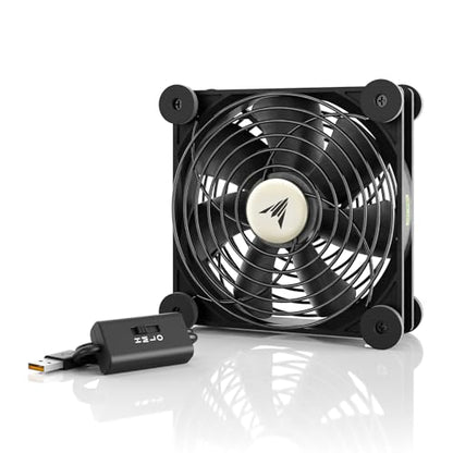 AC Infinity MULTIFAN S3, Quiet 120mm USB Fan | UL-Certified for Receiver, DVR, PlayStation, Xbox, Computer Cabinet Cooling - size: S3