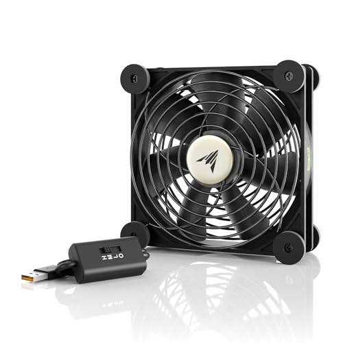 AC Infinity MULTIFAN S3, Quiet 120mm USB Fan | UL-Certified for Receiver, DVR, PlayStation, Xbox, Computer Cabinet Cooling - size: S3