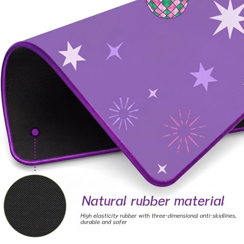 Drydiet Mahjong Mat for Table 31.5 x 31.5 Inch American Mahjong Mat with Carrying Bag, Non-Slip Noise Reduction Table Item for Family Poker Domino Board Game Night & Party Use(Disco Ball) - style: Disco Ball