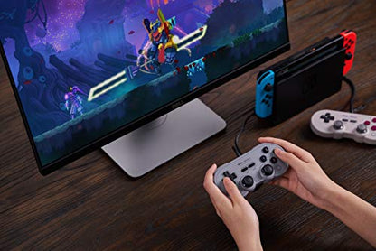 8Bitdo Sn30 Pro USB Wired Gamepad for Switch, Windows & Raspberry Pi(Gray Edition) - color: Gray Edition