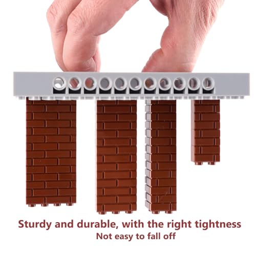 Classic Wall Bricks Building Block: 340 PCS Masonry Profile Brick Parts and Pieces Sets(Brown) - color: Brown