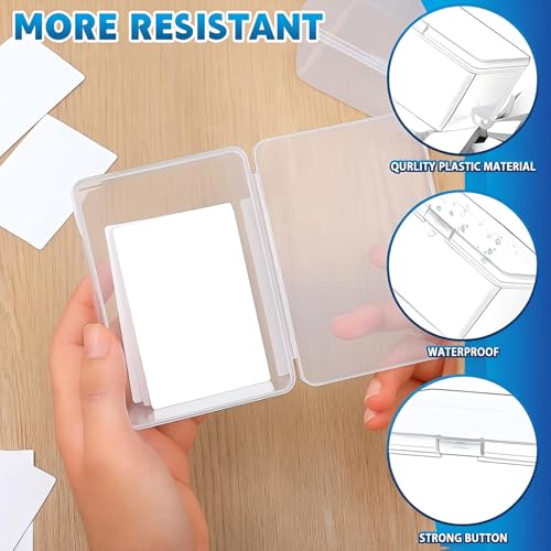 Playing Card Boxes Snaps Closed Clear Plastic Cases Poker Gaming Playing Cards Trading Card Storage Boxes Compatible with MTG TCG 100 Game Cases 4.3 x 2.95 x 2.2 Inches(24 Pcs)
